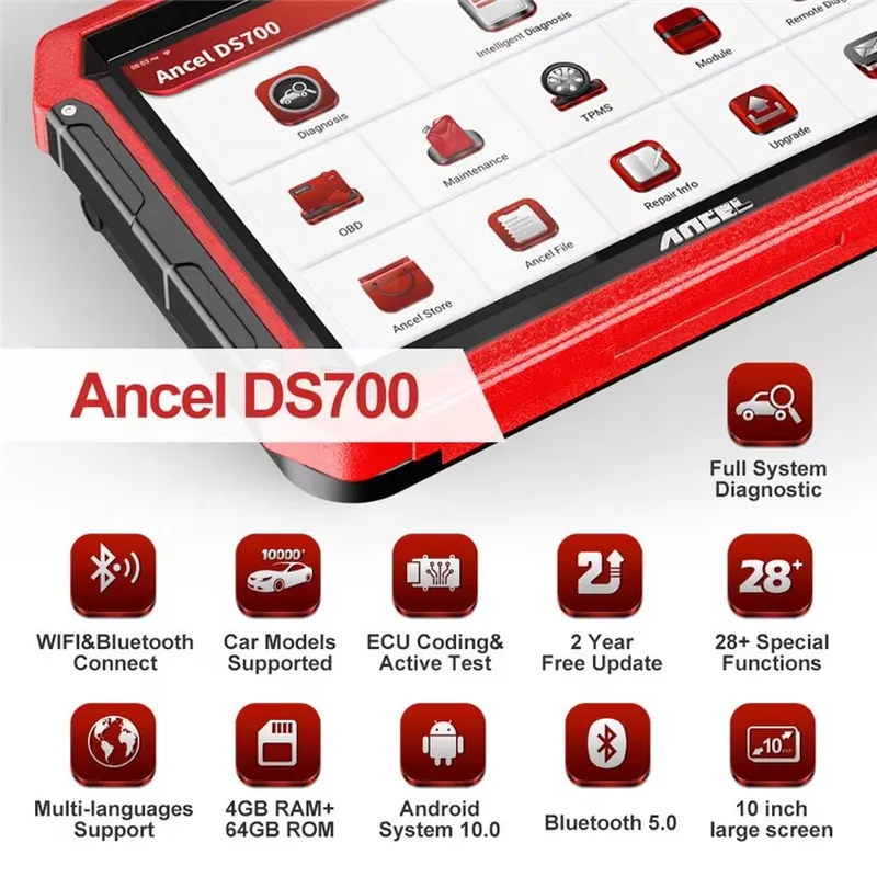 Professional Ancel DS700 OBDII - Auto Repair Shop Diagnostics recension och pris